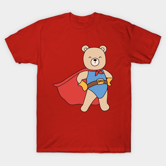 Funny Super Daddy Bear T-Shirt by kiyomisdadaaaa